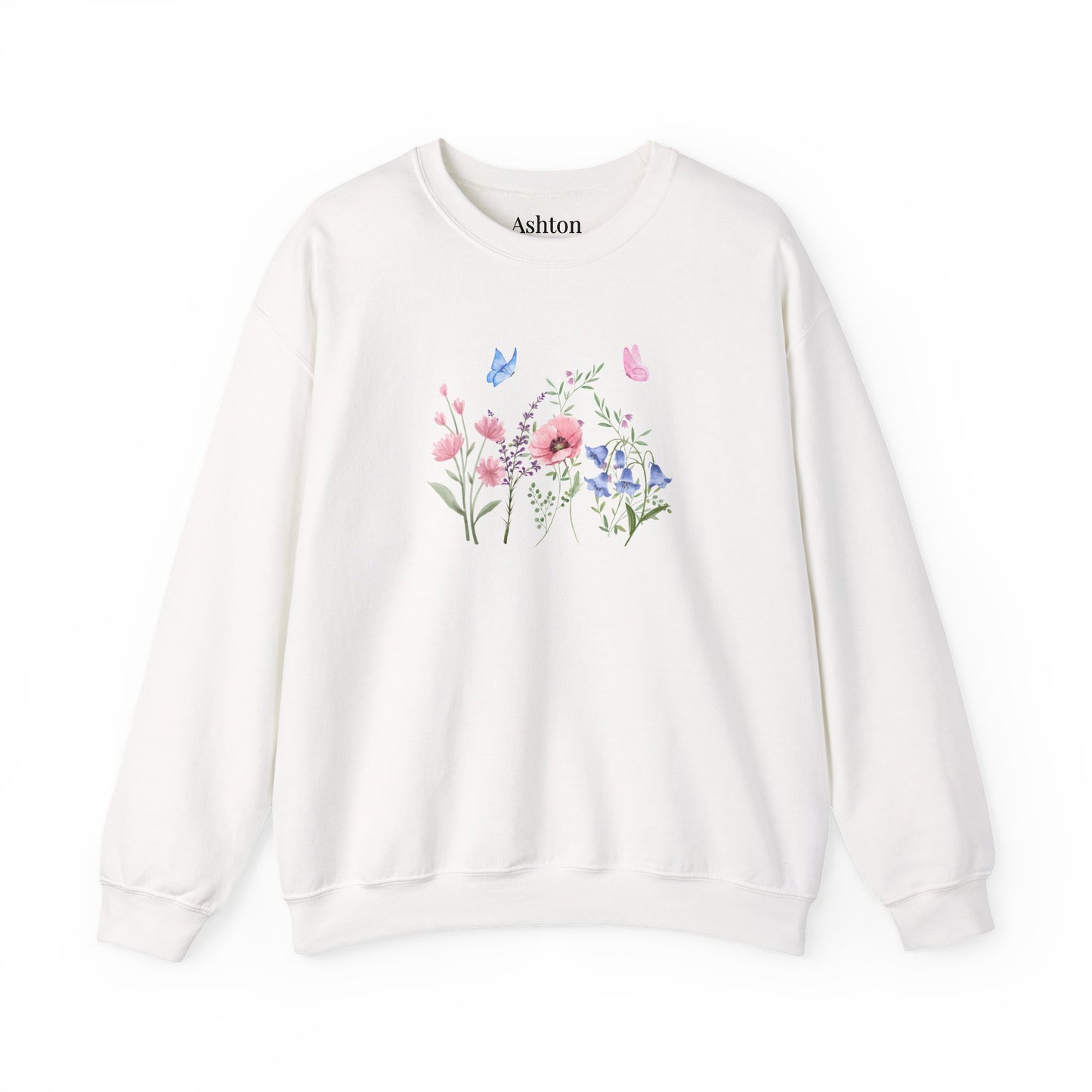 Butterflies and Flowers sweatshirt - Ships from Australia