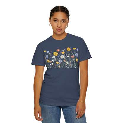Wildflower Meadow Cotton T-Shirt - Ships from Australia