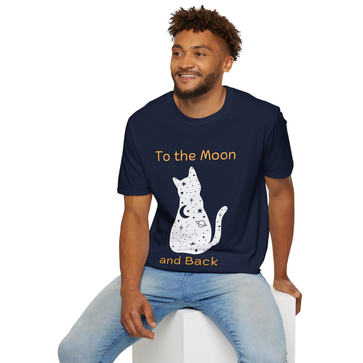 "To the Moon and Back" Light Weight Cotton Cat T-Shirt ships from Australia