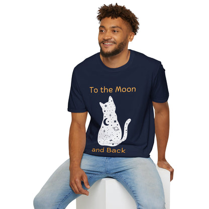 "To the Moon and Back" Light Weight Cotton Cat T-Shirt ships from Australia