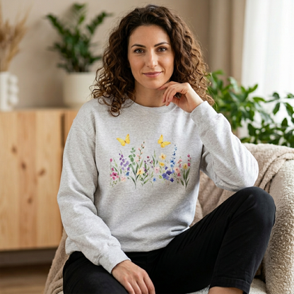 Botanical Wildflowers sweatshirt - Ships from Australia