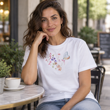 Floral Butterfly T-Shirt - Ships from Australia